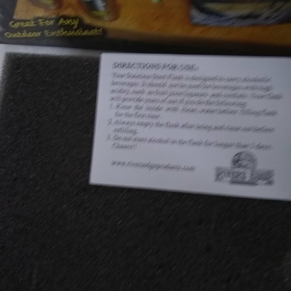 RIVERS Edge Products Bass Flask Shot Glass Stainless Steel Gift Pack NEW! - Picture 2 of 8